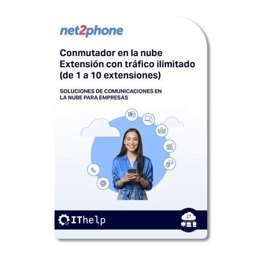 NET2PHONE |Conmutador en la Nube - Extension con Tráfico Ilimitado (1 a 10 Extensiones)